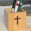 十字架竹筆筒